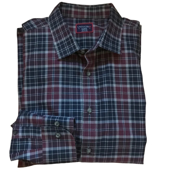 UNTUCKit Men's Plaid Button Down Shirt. Sz: XL - Picture 1 of 10